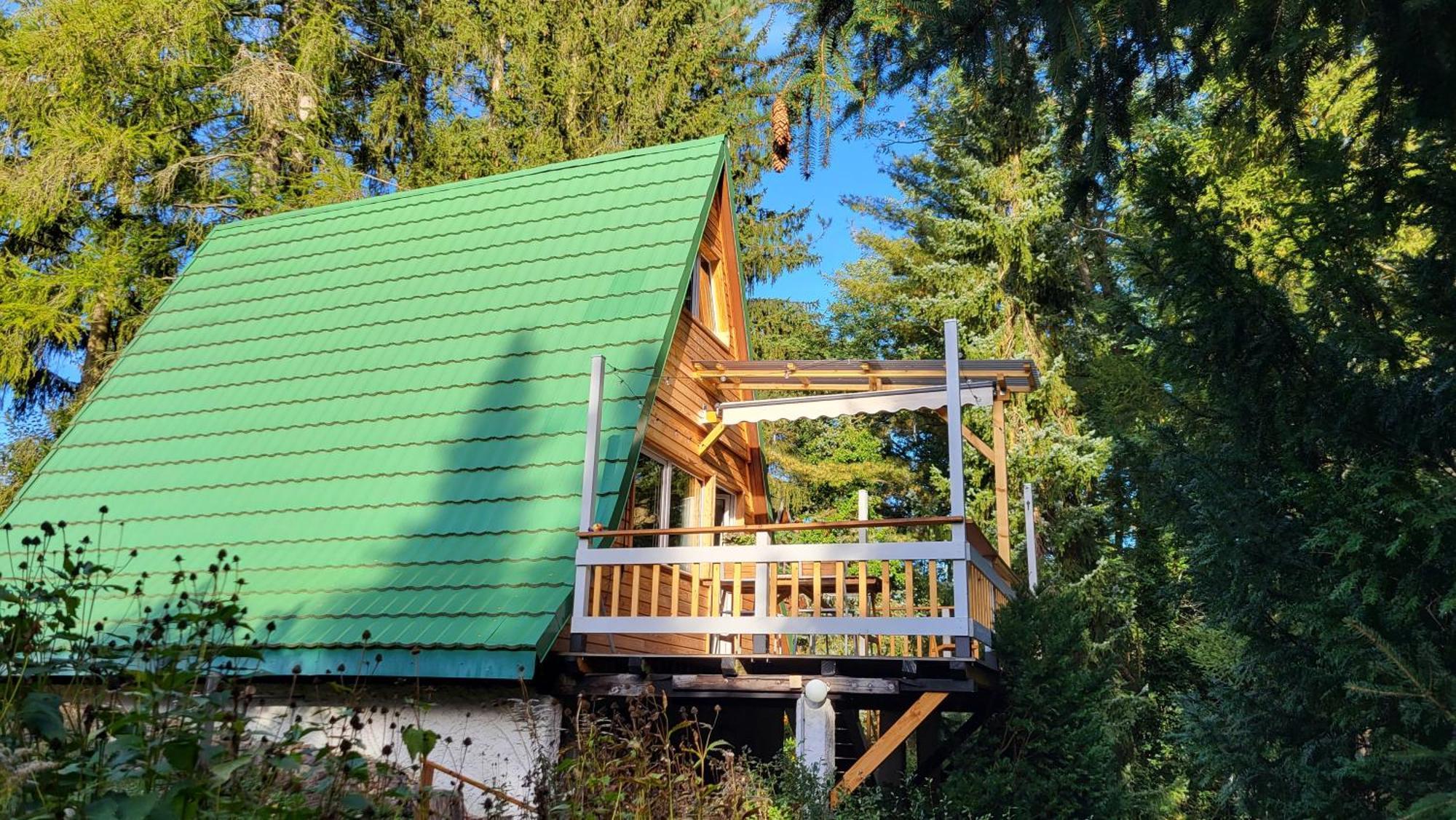 Finnhuette Zwischen Wald Und See Biesenthal Exteriér fotografie